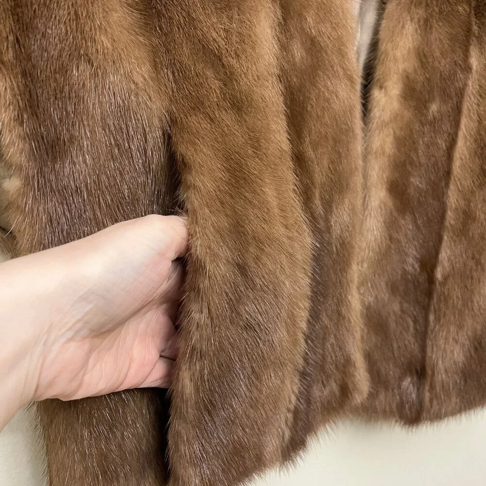 Vintage Real Fur Stole with Pockets - Picture 2 of 8